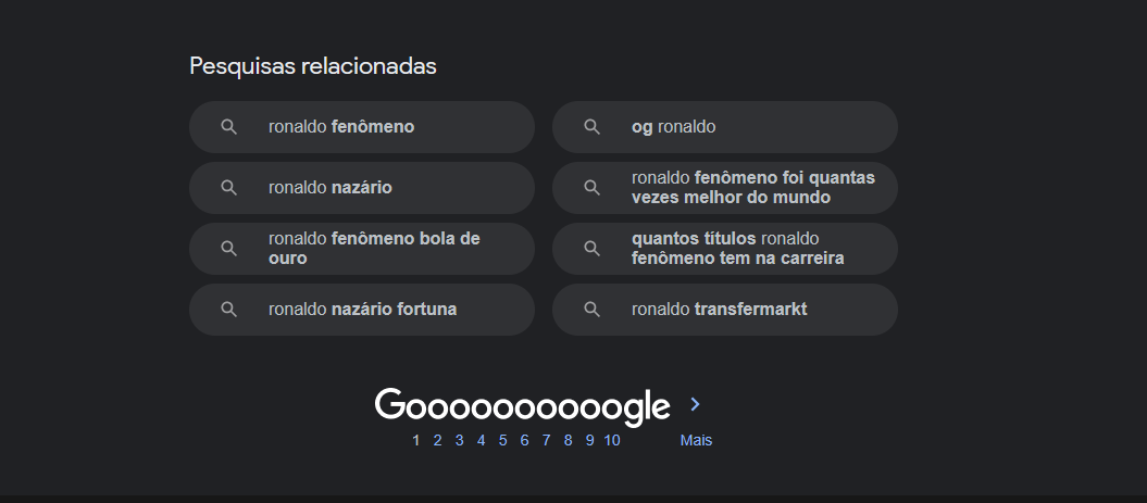 SERP: Pesquisas relacionadas