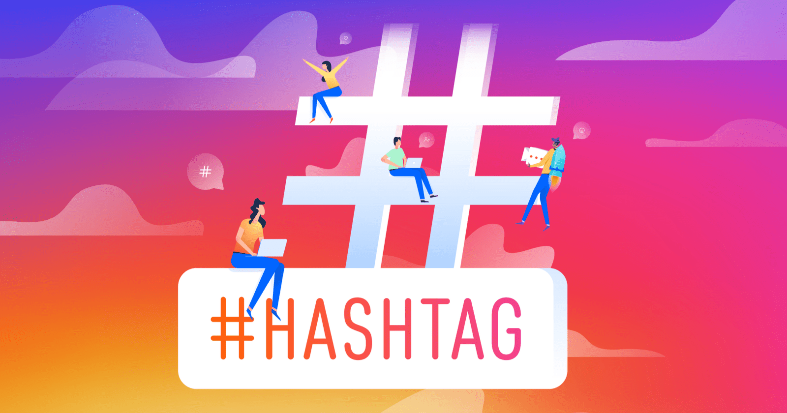 utilize hashtags nos seus posts nas redes sociais