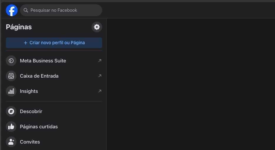 criar página do facebook