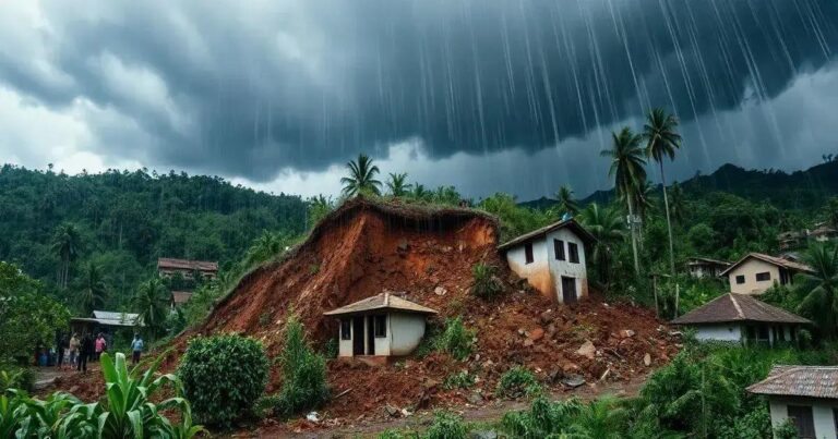 ES – Barranco desaba em Barra de São Francisco e moradores enfrentam alerta